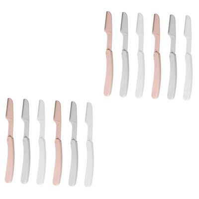 Beaupretty 12pcs Elegant Eyebrow Grooming Brow Shaver Trimmer Compact Razor for Travel