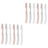 Beaupretty 12pcs Elegant Eyebrow Grooming Brow Shaver Trimmer Compact Razor for Travel view 1