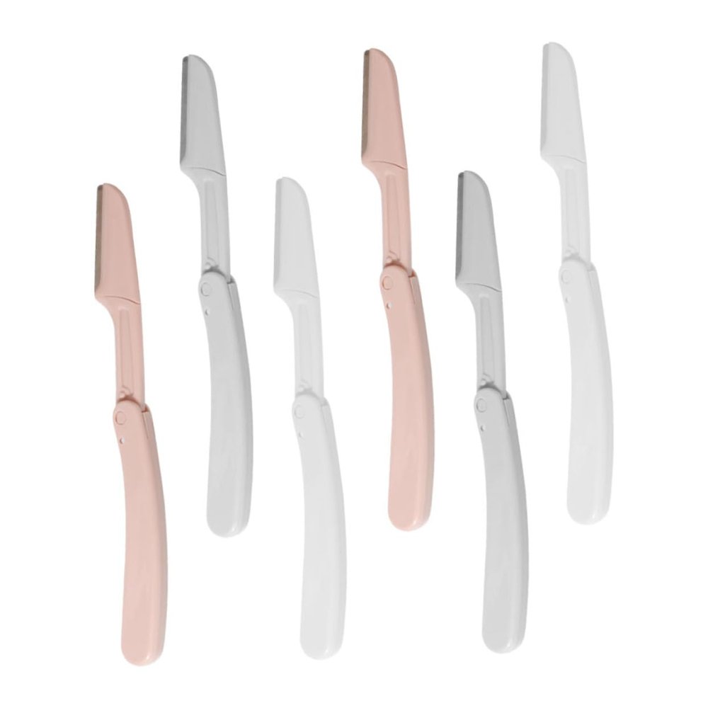 Beaupretty 6pcs Foldable Eyebrow Razors Brow Trimmer for Precision Shaping Facial Hair Remover for Women Portable and Skin-friendly for Daily Grooming