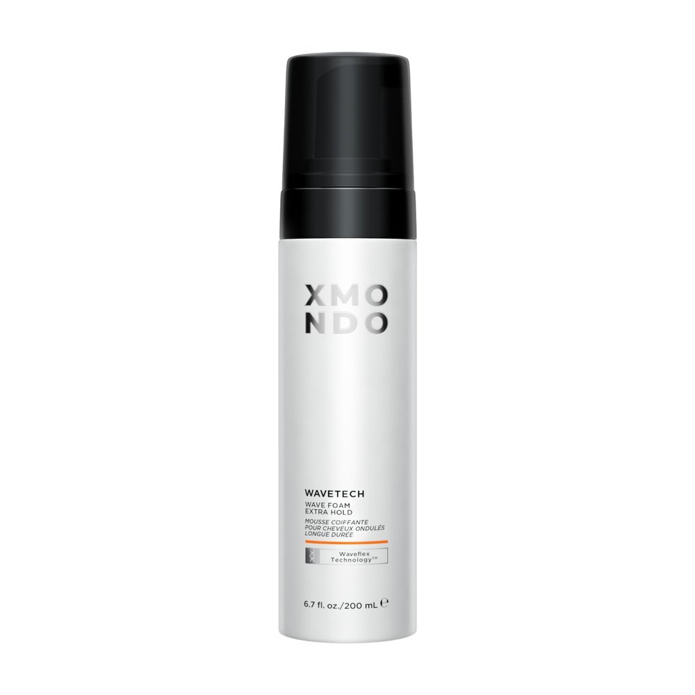 XMONDO Hair Wavetech Extra Hold Wave Foam - Vegan Formula with Pro-Vitamin B5 and Anti-Frizz Nutrients to Fight Static, Control Frizz, and Enhance Your Wavy Hair, 6.7 Fl Oz 1-Pack