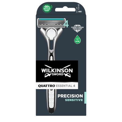 Wilkinson Sword Quattro Essential 4 - 4 Count - Modern - Male - Normal Skin - Cartridge Razor