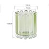 Alipher Makeup Brush Holder Glass Makeup Brush Organizer Elegant Office Storage Cup Home Table Flower Vase Cosmetic Brush Holder For Decor (Lightgreen) view 2