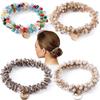 1pc Women Crystal Pearls Hair Rope Handmade Elastic Beaded Ponytail Holders Hair Ties For Women And Girls Hair Accessories (Color : A5-a-SP005-E) view 4