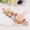 Fashion Crystal Hairpins For Women Ladies Girls Floral Hair Clips Elegant Jewelry Bridal Barrettes (Color : 4) view 1