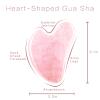 Contrybox Gua Sha Facial Tools, Rose Quartz Guasha Tool for Face & Eye, Puffiness Reducing & Jawline Sculpting Face Stone Gua Sha Tools for Skin Care Woman GuaSha Stone Tool, Pink view 2