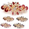 1PC Colorful Metal Hair Clips Shinning Crystal Rhinestones Peacock Hairpin Women Girls Headwear Barrettes Hair Styling Tools (Color : A-blue) view 2