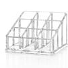 Easnea 9 Grids Clear Lipstick Holder Acrylic Lipstick Organizer, Lip Gloss Holder, Lipgloss Organizer, Cosmetic Display Case Cosmetic Makeup Organizer for Lipstick, Brushes, Bottles (Flat Bottom) view 3