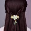 Retro Fashion Ancient Chinese Palace Princess Hair Jewelry Exquisite Copper Alloy Leaves Coloured Glaze Flower Hairpins view 2