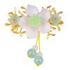 Retro Fashion Ancient Chinese Palace Princess Hair Jewelry Exquisite Copper Alloy Leaves Coloured Glaze Flower Hairpins view 4