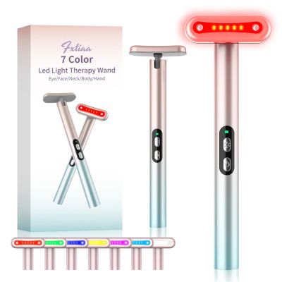 Led-Face-Wand7 in 1 LED Light Therapy Facial Red & Blue Rejuvenation Tool