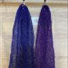 2 Pieces African Net Sponge, Long African Exfoliating Net, Net Bath Sponge Shower Body Scrubber Back Scrubber Skin Smoother, Stretches to Approximately 63" (Blue&Purple) view 3
