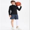 DEVOROPA Youth Boys One Leg Compression Pants for Basketball 3/4 Leggings Sports Tights Kids Athletic Soccer Base Layer White XS view 4