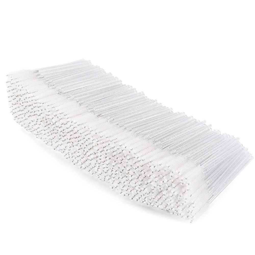 500 Pcs Disposable Mascara Wands, Crystal Spoolies Brush for Eyelash Extensions, Spooly Eyelash Eyebrow Brushes Lash Wand Applicator Makeup Kits