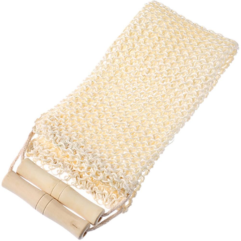 Lurrose Back Exfoliating Scrubber Skin-Friendly Reusable Bath Cloth for Gentle Exfoliation Lightweight Shower Towel Pull Rope for Bathing Care