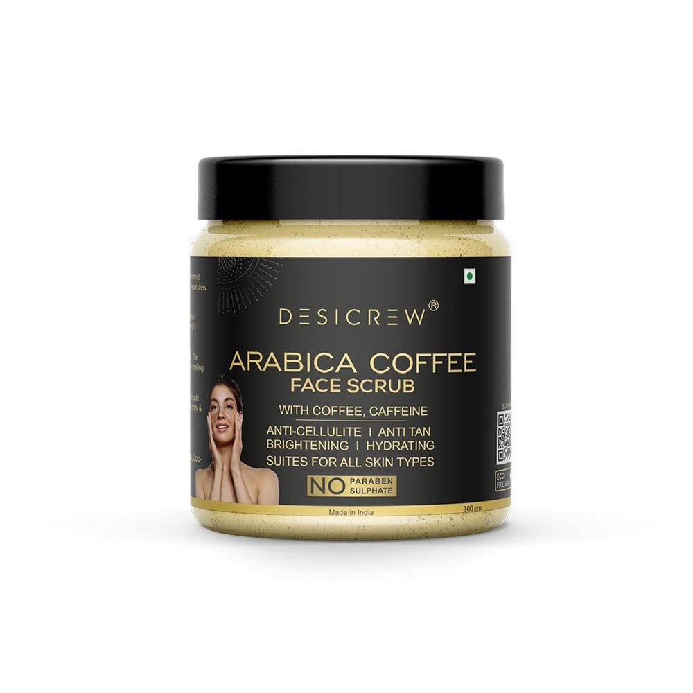 Sheltr Arabica Coffee Face Scrub With Coffee, Caffeine And Cocoa Butter For Face 100 Gm Scrub (100 g)