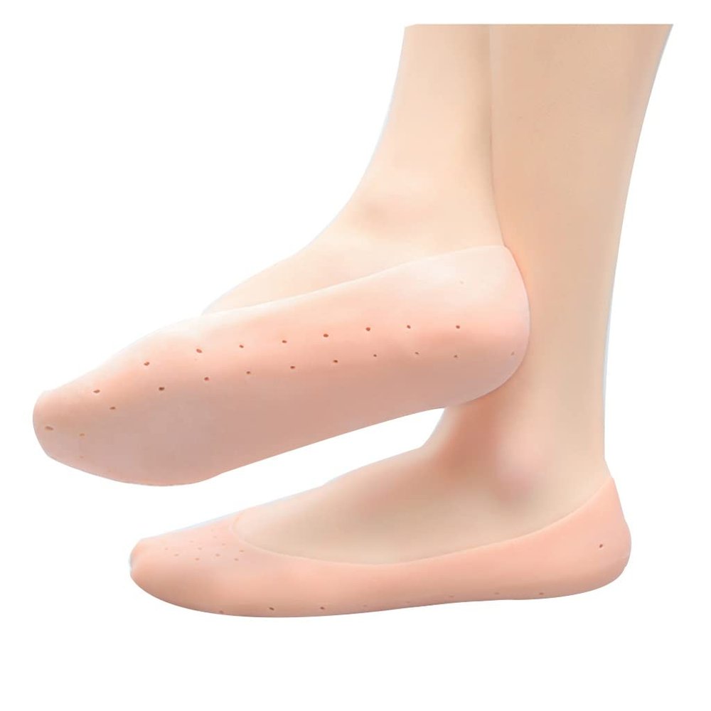 DEAVER Silicone Foot Cover Protector, Boat Socks Full Cover, Anti-Crack Socks Palm Protective Moisturizing Skin Anti-Cracking Gel Sole Care