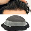 Toupee For Men Hair Replacement System For Men Swiss Lace Mens Toupee Human Hair Pieces For Men Hand Tied Men Hair System 7x10Medium light density 2# DARKEST BROWN view 1