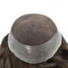 Toupee For Men Hair Replacement System For Men Swiss Lace Mens Toupee Human Hair Pieces For Men Hand Tied Men Hair System 7x10Medium light density 2# DARKEST BROWN view 4