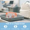 WANDF TSA Approved Toiletry Bag, 2 Packs Travel Clear Toiletry Bag, Quart Size Makeup Cosmetic Pouch with Zipper, Carry-On Airport Compliant Bag for Women and Men (2pcs Orange) view 2