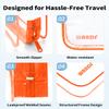 WANDF TSA Approved Toiletry Bag, 2 Packs Travel Clear Toiletry Bag, Quart Size Makeup Cosmetic Pouch with Zipper, Carry-On Airport Compliant Bag for Women and Men (2pcs Orange) view 4