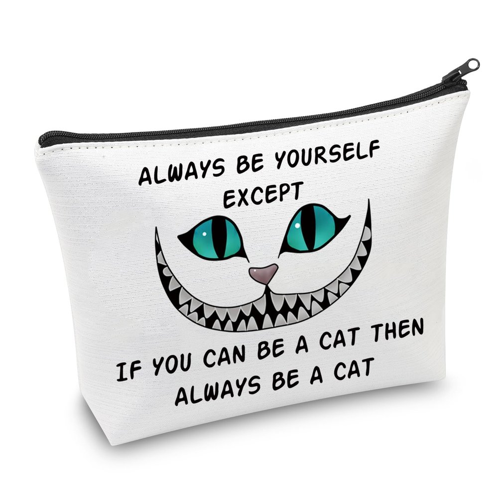 CMNIM A Gift Cats Face Makeup Bag C at Gift Always Be A Ca t Zipper Pouch Bag for Fans Party Favor