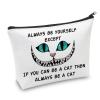 CMNIM A Gift Cats Face Makeup Bag C at Gift Always Be A Ca t Zipper Pouch Bag for Fans Party Favor view 1