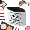 CMNIM A Gift Cats Face Makeup Bag C at Gift Always Be A Ca t Zipper Pouch Bag for Fans Party Favor view 3