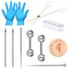 DJCIW Cartilage Ear Piercing Kit, 16G Ring with Stainless Steel 14G Needles and Disposable Clamps for Helix Piercing at Home view 1