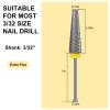 C12rtive Super Long 5-IN-1 Tungsten Carbide Bit,Electronic Nail Drill Bit for Acrylic Gel Nails Dual Nail Form Remove,3/32 Diameter Nail Bit for E-File Nail Drill(Extra Fine) view 2