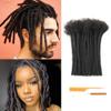 0.4cm Thickness 6 Inch 60 Strands Dreadlock Extensions Human Hair 100% Real Human Hair Loc Extensions for Man/Women Full Hand Handmade Can Be Dyed and Bleached Soft Dreadlocks with Needle and Comb view 1