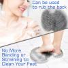 2PACK Shower Foot Scrubber Mat Back Washer Back Exfoliating Bath Wash Pad Wall Mounted Slip Suction Cups Foot Scrubber for Use in Shower Cups Foot Cleaner for Men and Women view 3
