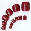 LuckForever Red Press on Toenails Women Fake Toenails with Gue Tabs, Red Toenails Press ons Toe Nails Glue on Toenails Artifical Toe Nail Tips 240pc False Toenails with Adhesive Nail Tabs File view 1