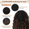Flufymooz Ponytail Extension, 26 Inch Bohemian Style Drawstring Ponytail Hair Extensions for Women, Long Curly Wavy Pony Tail Natural Synthetic Hairpiece for Women (Deep Brown with Dirty Blonde) view 3