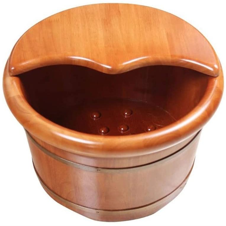 Katzowen Foot Bath Spa Feet Soaking Tub, Solid Wood Foot Tub, Foot Spa Machine Feet Soaking Tub, Soothe Relax Tired Feet Foot Spa Bath Massager
