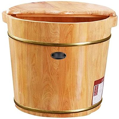 Foot Spa Bath Foot Washing Barrel, Footbath Barrel, Foot Bath Wooden Tub, Spa Massage Foot Tub, Foot Bath Barrel, Foot Relaxing, Pain Fatigue Relief