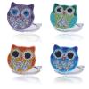 Diamond Art Painting Full Round Drill Compact Mirror Green Owl Bird Mini Make-up Mirror Portable Folding Double-Sided 1X/10X Magnification, Pocket Ultra Portable for Purses and Travel?Handbag,Set view 4