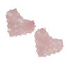 2Pcs Rose Quartz Eye Mask, Jadestone Eye Patch Reduce Edema Relieve Eye Strain Heart Shaped Stone Eye Pad for Massage Cooling Mask view 1