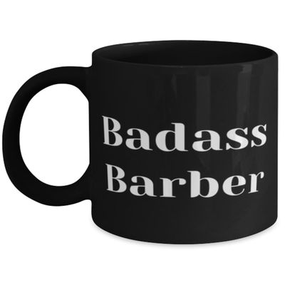 Badass Barber 11oz 15oz Mug, Barber Cup, Nice Gifts For Barber from Friends, Barber gift ideas, Barber gifts for men, Barber gift set, Barber apron, Barber scissors, Barber cape, Barber pole