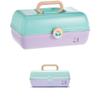 Bundle of Caboodles On-The-Go Girl Case + Caboodles Pretty in Petite Case, Seafoam Lid and Lavender Base view 1