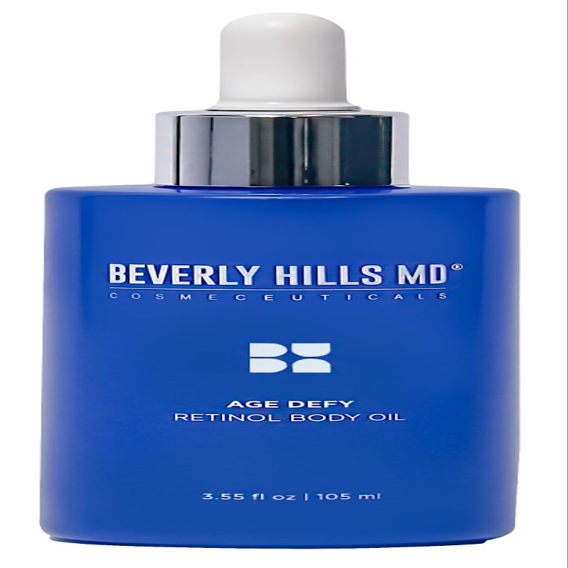 Beverly Hills MD Age Defy Retinol Body Oil- Reduce Wrinkles, Lift, Firm & Tighten Skin w/Marula- Hydrate Crepey Skin & Support Collagen- Anti-Aging for Sagging Skin- Chest, Neck, Arms, Hands, Thighs