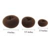 Beaupretty 3pcs Coffee Hair Donut Bun Maker Round Chignon Styler for Women Includes for Easy Ballerina Buns No Damage to Hair for Dance view 3