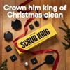 TOOLETRIES The Scrub King - Men's Silicone Body and Face Scrubber Set - Back Scrubber for Shower, Body Scrubbers, Storage Hooks, & Face Brush Holder - Shower Accessories for Men - Charcoal view 2