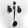 TOOLETRIES The Scrub King - Men's Silicone Body and Face Scrubber Set - Back Scrubber for Shower, Body Scrubbers, Storage Hooks, & Face Brush Holder - Shower Accessories for Men - Charcoal view 4