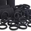 100PCS Black Hair Ties for Women Girls, Seamless Thick Black Hair Band, Elastic Hair Ties No Damage Ponytail Holder view 1