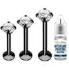 BodyJ4You 4PC Labret Tragus Cartilage 16G Studs - Piercing Aftercare Saline Cleanser view 1