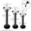 BodyJ4You 4PC Labret Tragus Cartilage 16G Studs - Piercing Aftercare Saline Cleanser view 3