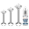 BodyJ4You 4PC Labret Tragus Cartilage 16G Studs - Piercing Aftercare Saline Cleanser view 1