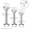 BodyJ4You 4PC Labret Tragus Cartilage 16G Studs - Piercing Aftercare Saline Cleanser view 3