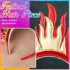 CASDRE Flame Headband Gold Red Fire Flame Headpiece Hair Hoop Halloween Party Rave Festival Hair Accessories for Women and Girls view 4