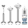 BodyJ4You 4PC Labret Tragus Cartilage 16G Studs - Piercing Aftercare Saline Cleanser view 1